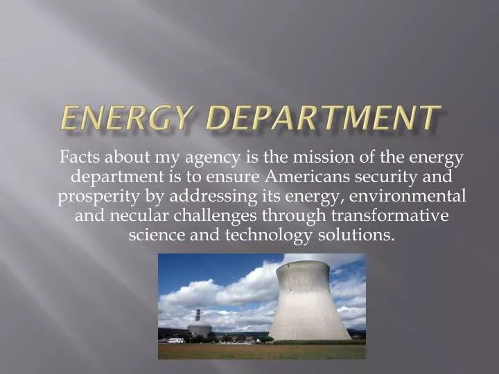 energy department