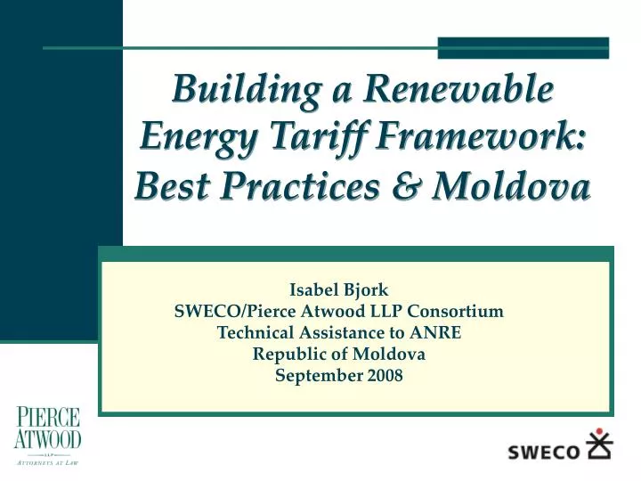 building a renewable energy tariff framework best practices moldova