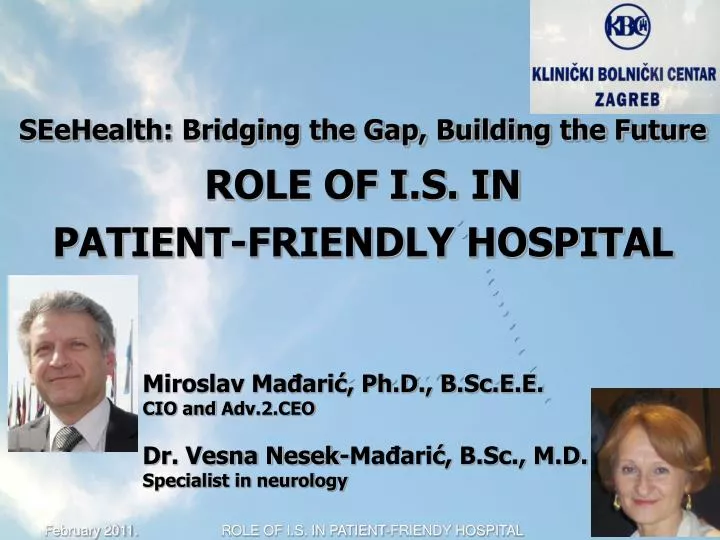 seehealth bridging the gap building the future role of i s in patient friendly hospital