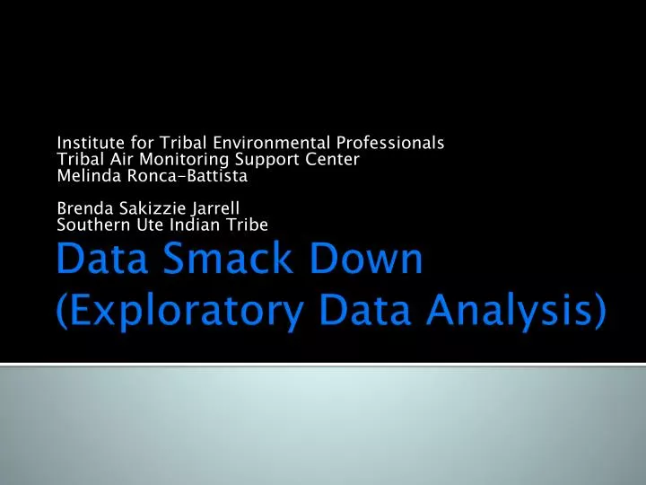 data smack down exploratory data analysis
