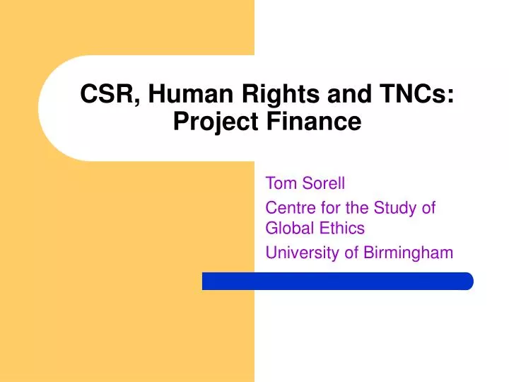 csr human rights and tncs project finance