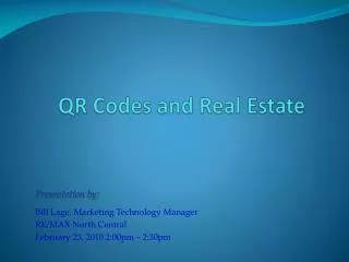QR Codes and Real Estate