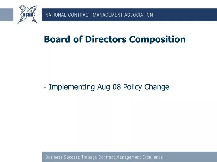 board of directors composition