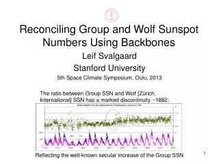 Reconciling Group and Wolf Sunspot Numbers Using Backbones