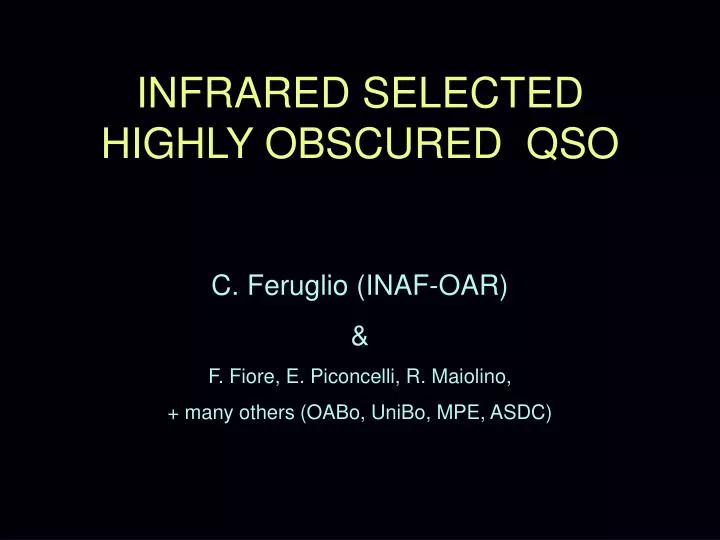 infrared selected highly obscured qso