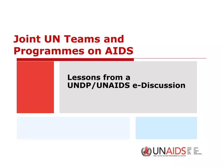 joint un teams and programmes on aids