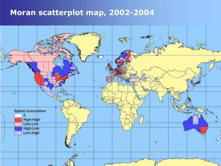 moran scatterplot map 2002 2004