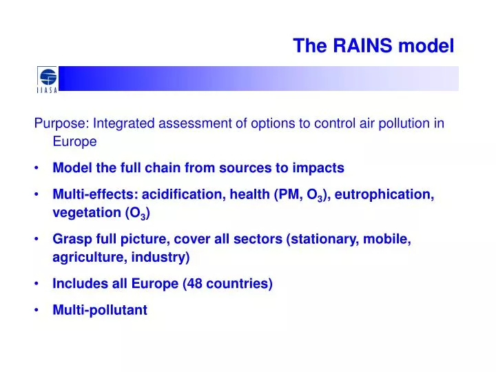 the rains model