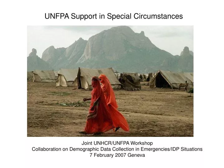 unfpa support in special circumstances