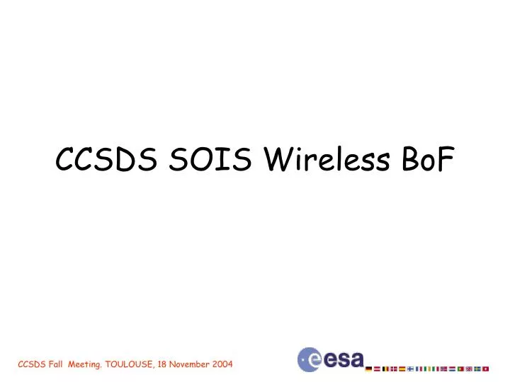 ccsds sois wireless bof