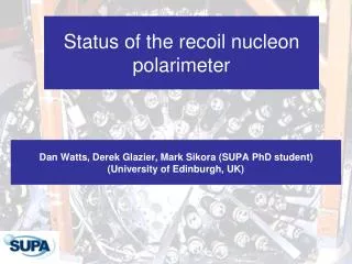 Status of the recoil nucleon polarimeter