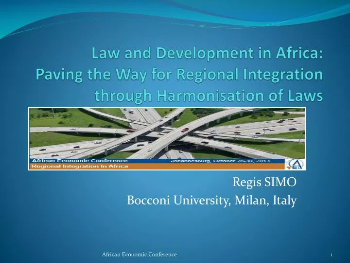 law and development in africa paving the way for regional integration through harmonisation of laws