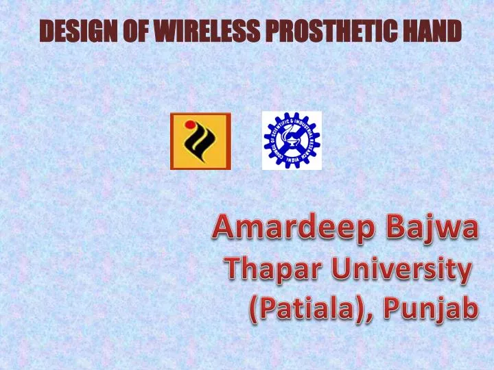 design of wireless prosthetic hand