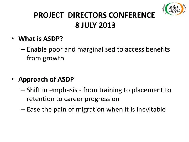 project directors conference 8 july 2013