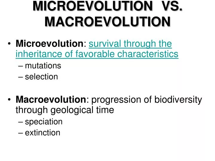 microevolution vs macroevolution