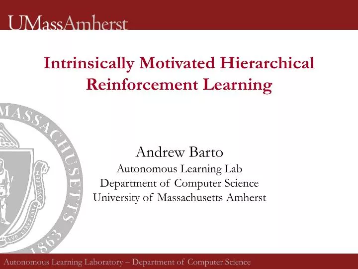 intrinsically motivated hierarchical reinforcement learning