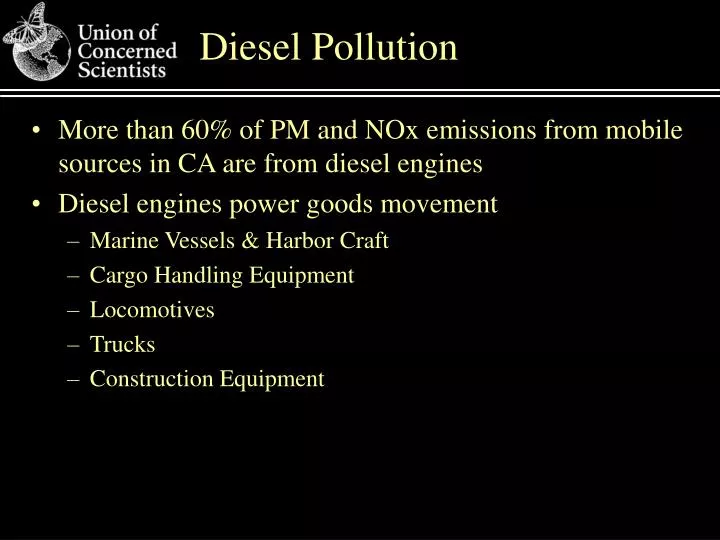 diesel pollution