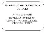 PHS 468: SEMICONDUCTOR DEVICES - slide 1