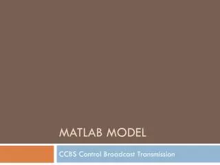 Matlab model