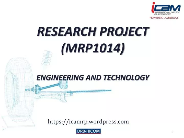 research project mrp1014 engineering and technology