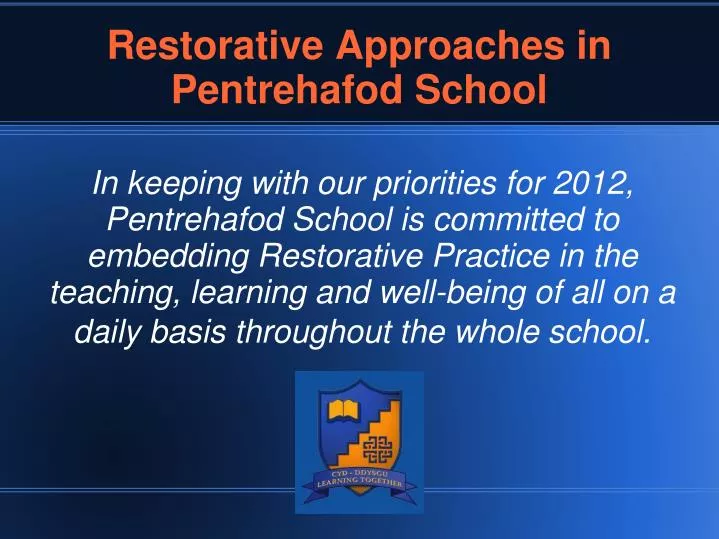 restorative approaches in pentrehafod school