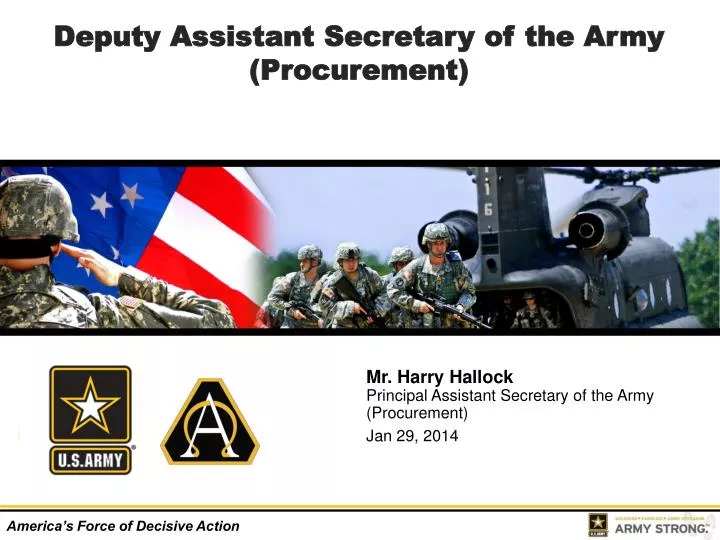 deputy assistant secretary of the army procurement