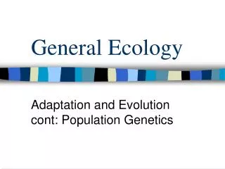 General Ecology