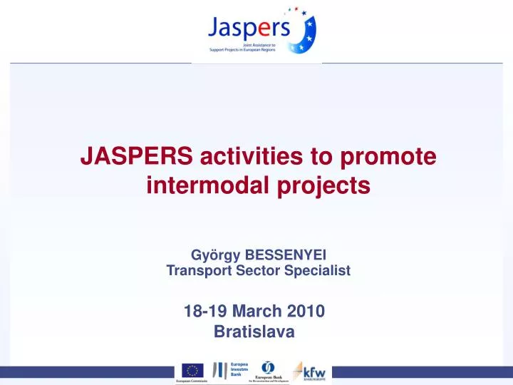 jaspers activities to promote intermodal projects