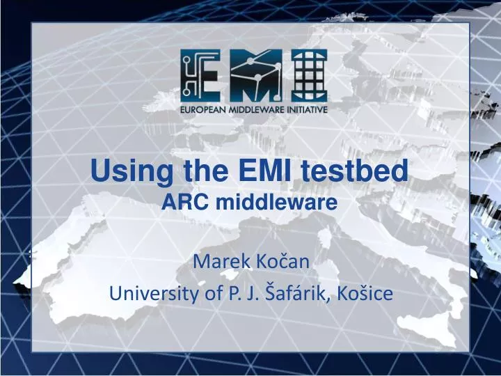 using the emi testbed arc middleware