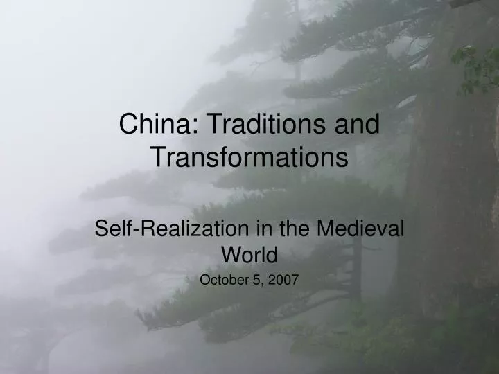china traditions and transformations