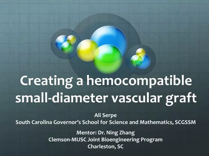creating a hemocompatible small diameter vascular graft