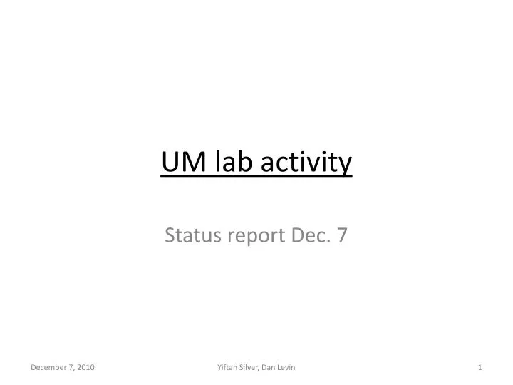 um lab activity