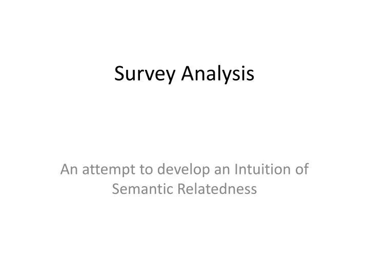 survey analysis