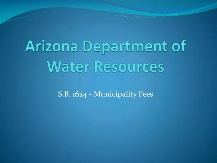 arizona department of water resources