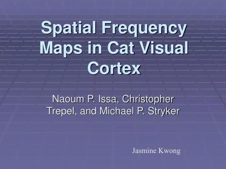 spatial frequency maps in cat visual cortex