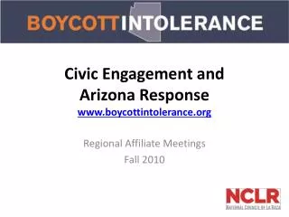 Civic Engagement and Arizona Response boycottintolerance