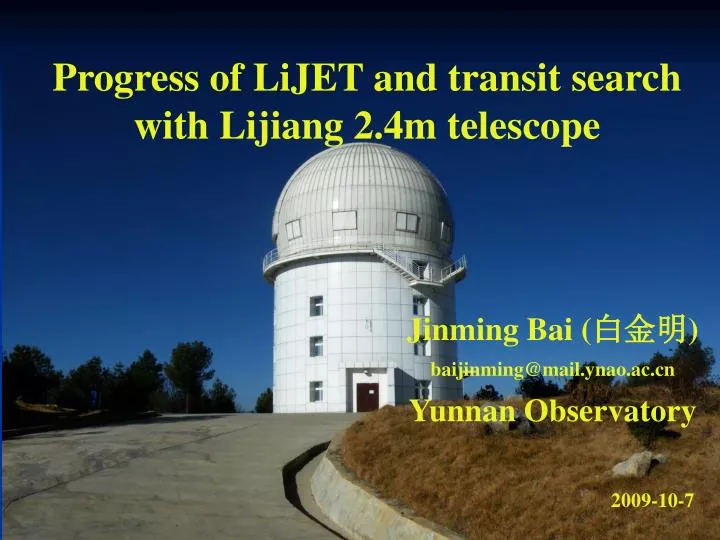 progress of lijet and transit search with lijiang 2 4m telescope