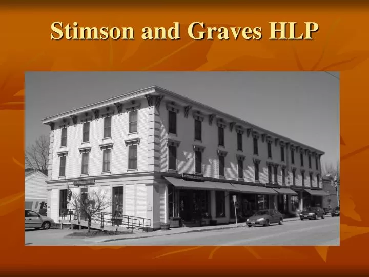 stimson and graves hlp