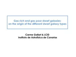 Gas-rich and gas-poor dwarf galaxies: o n the origin of the different dwarf galaxy types