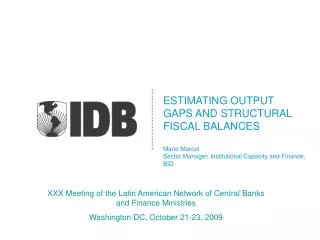 XXX Meeting of the Latin American Network of Central Banks and Finance Ministries