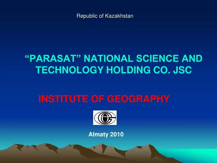 parasat national science and technology holding co jsc