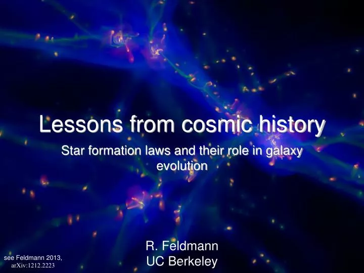 lessons from cosmic history