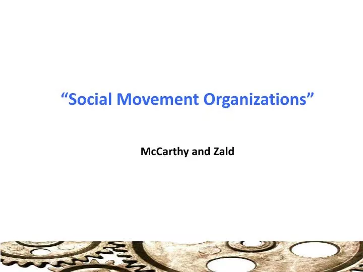 social movement organizations