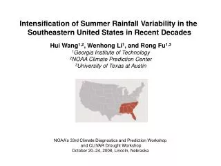 Intensification of Summer Rainfall Variability in the
