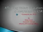 Affirming Voters Education &amp; Awareness as CSR - slide 1