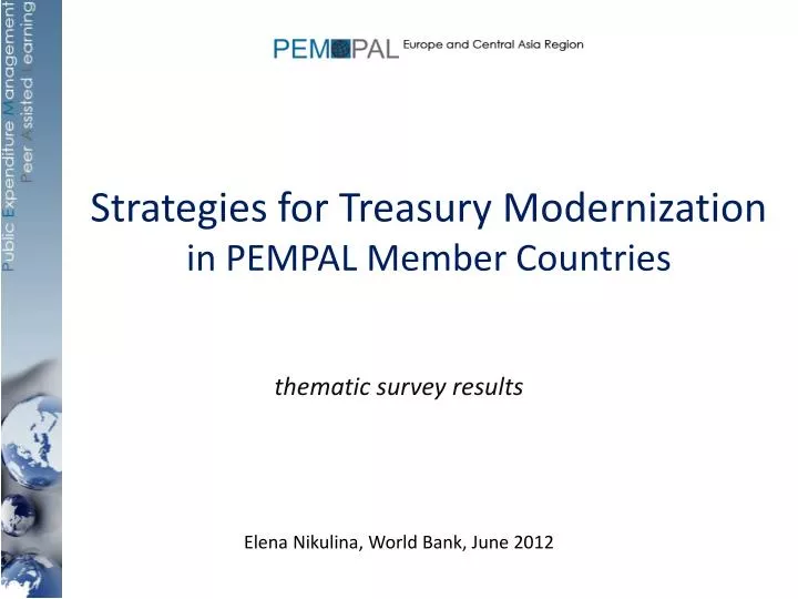 strategies for treasury modernization in pempal member countries