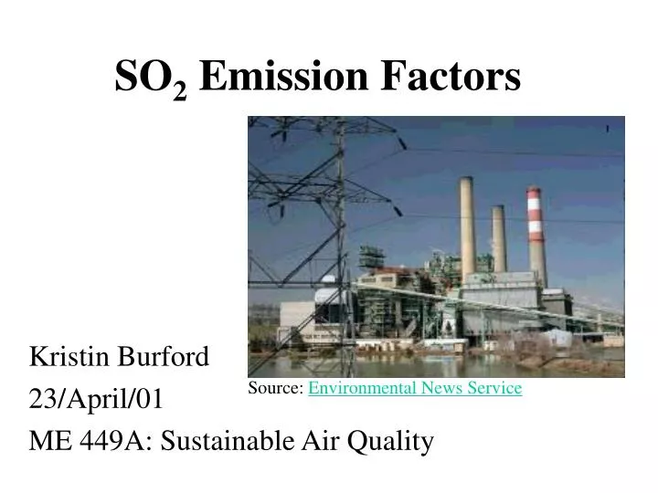so 2 emission factors