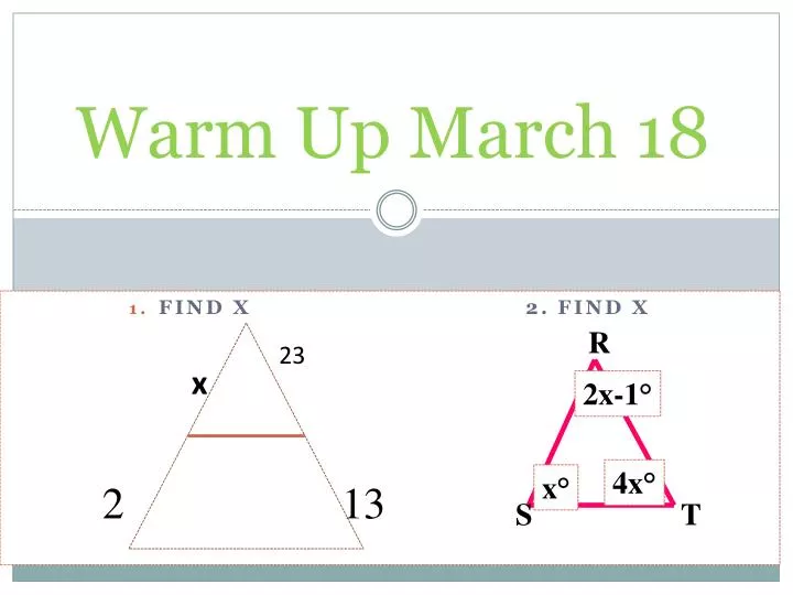 warm up march 18