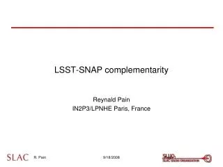 LSST-SNAP complementarity