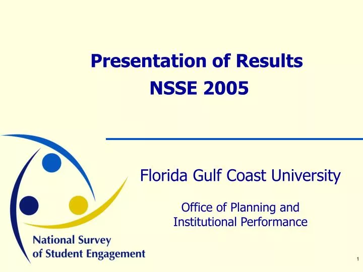 presentation of results nsse 2005